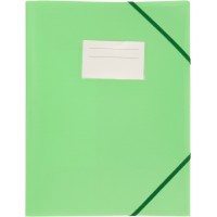 Папка "Optima" №O35699-04 А4 на рез. пласт. з карманом,зелена(25)