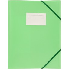 Папка "Optima" №O35699-04 А4 на рез. пласт. з карманом,зелена(25)