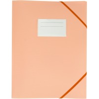 Папка "Optima" №O35699-86 А4 на рез. пласт. з карманом,персикова(25)