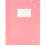 Папка "Optima" №O35699-89 А4 на рез. пласт. з карманом,пастельна рожева(25)