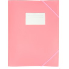 Папка "Optima" №O35699-89 А4 на рез. пласт. з карманом,пастельна рожева(25)