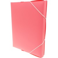 Папка-бокс "Optima" №O35616-89 А4 30мм пласт. на рез. пастельна рожева(1)(20)