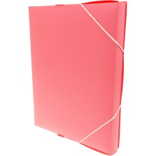 Папка-бокс "Optima" №O35616-89 А4 30мм пласт. на рез. пастельна рожева(1)(20)