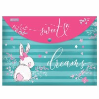 Папка-конверт "1B" №491918 А4 Bunny на кнопці(12)(60)(120)