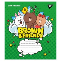 Зошит 12арк. кліт. YES Line friends №766272(25)(500)