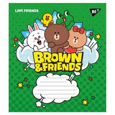 Зошит 12арк. кліт. YES Line friends №766272(25)(500)