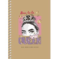 Блокнот пруж. А6 80арк. кліт. крафт-картон "Student" №A6-SC-080-6120K/Школярик/(4)(144)