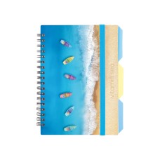 Блокнот пруж. В6 100арк. кліт. пласт. обкл "Design 25" з розділ. №O20358-25/Optima/(28)