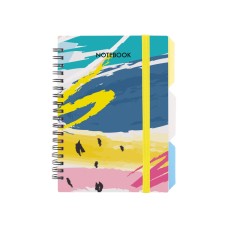 Блокнот пруж. В6 100арк. кліт. пласт. обкл "Design 27" з розділ. №O20358-27/Optima/(28)