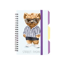 Блокнот пруж. В6 100арк. кліт. пласт. обкл "Design 30" з розділ. №O20358-30/Optima/(26)