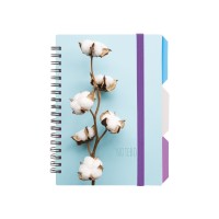 Блокнот пруж. В6 100арк. кліт. пласт. обкл "Design 31" з розділ. №O20358-31/Optima/(28)