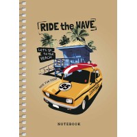 Блокнот пруж. А6 80арк. б/лін. крафт-картон "Student" №A6-SC-080-6119/Школярик/(4)(144)