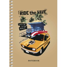 Блокнот пруж. А6 80арк. б/лін. крафт-картон "Student" №A6-SC-080-6119/Школярик/(4)(144)