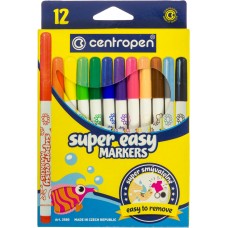 Фломастери Centropen 12 кольорів Super Easy (10) 2580