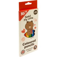 Олівці кольор. 12 кольор. "Yes" №290705 Line Friends(12)(240)