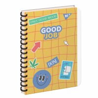 Блокнот пруж. В6 144арк. пласт. обкл. "Good job" №681893/Yes/(3)(30)
