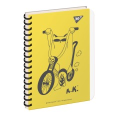 Блокнот пруж. В6 144арк. кліт. пласт. обкл. "Tattoo cats" №681899/Yes/(3)(30)