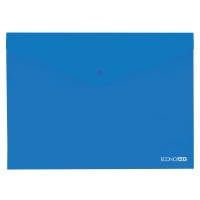 Папка-конверт "Economix" №E31301-82 А4 на кнопці блакитна (непрозор.)(12)(120)