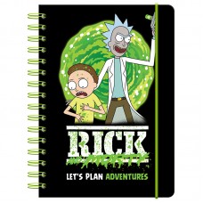 Щоденник-планер недат А5 "Kite" №RM23-438 Rick and Morty тв.обкл.