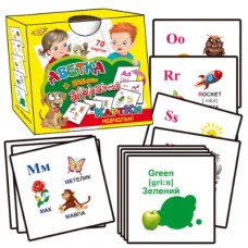 Картки навчальні Глена Домана В7 "Абетка+Alphabet" №МКД0019/Талант/