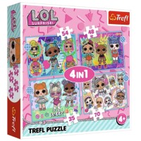 Пазли Trefl 4в1 Знайомтеся з ляльками.Дівчатками із загадками №34613(8)