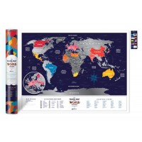 Скретч карта світу "Travel Map Holiday World" (англ) в тубусі/Dream&Do/