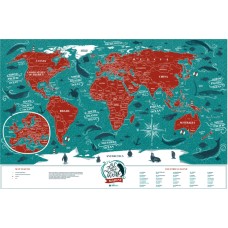 Скретч карта світу "Travel Map Marine World" (англ) в тубусі/Dream&Do/
