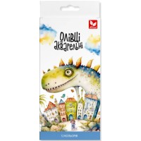 Олівці кольор. аквар. 12 кольор. "Школярик" №135SH-12 з пензликом (12)