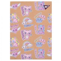 Блокнот А6 80арк. кліт. білила,крафт Anime №152007/Yes/(3)