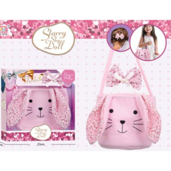 Сумочка 19х14см,зайчик, вушка, заколка,в кор-ці,23,5х24х5см №SK090D(60)