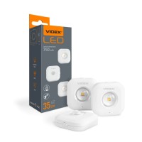 Набір світильників LED Videx 35x2Lm 3000K-6500K акумулят. з датчиками руху №VL-NL075-21