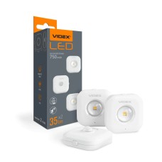 Набір світильників LED Videx 35x2Lm 3000K-6500K акумулят. з датчиками руху №VL-NL075-21