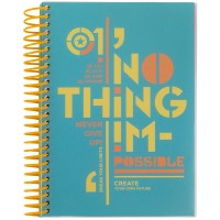 Блокнот А5 120арк. кліт. з розділювачами,бірюзовий №8405-12-A/Axent/(1)(20)