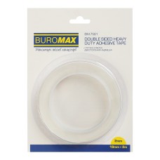 Стрічка двостор. клейка "Buromax" 19ммх2мх2мм акрил-гелева,прозора №7561(72)