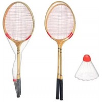 Бадмінтон дерев. 2 ракетки, воланчик,в сітці №J-21/021(50) КІ