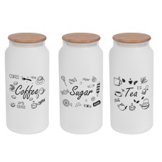 Банка скло "Herevin Ice Colour Tea-Coffee-Sugar" 1,4л з кришкою №232002-262(12)