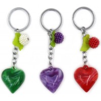 Брелок пластиковий "Серце з перлиною" №3009(12)