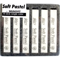 Крейда-пастель суха "Mungyo" 6шт №001-6 біла (6)