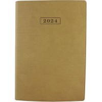 Щоденник А5 Optima, датований 2025 Stripe бежевий O25285-66