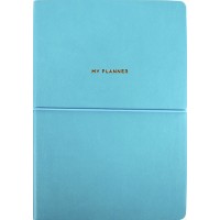 Планер А5 208арк. недат лін. крем.блок,еко шкіра обкл.,лазуровий №A5-7104/Школярик/(12)