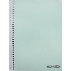 Блокнот пруж. бок. А5 80арк. кліт. пласт. обкл. №E20308/Economix/(4)(56)