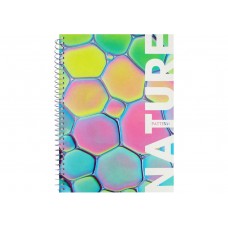 Блокнот пруж. бок. А5 80арк. кліт. карт. "Optima" Nature №O20332-01(5)(50)