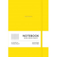 Блокнот А5 96арк. кліт. еко шкіра обкл.,лимонний №A5-7114K/Школярик/(12)