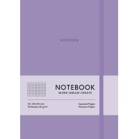 Блокнот А5 96арк. кліт. еко шкіра обкл.,фіолетовий №A5-7116K/Школярик/(12)