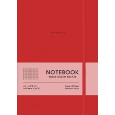 Блокнот А5 96арк. кліт. еко шкіра обкл.,червоний №A5-7117K/Школярик/(12)