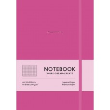 Блокнот А5 96арк. кліт. еко шкіра обкл.,рожевий №A5-7122K/Школярик/(12)