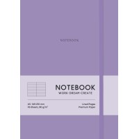 Блокнот А5 96арк. лін. еко шкіра обкл.,фіолетовий №A5-7124L/Школярик/(12)