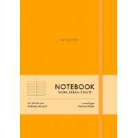 Блокнот А5 96арк. лін. еко шкіра обкл.,помаранчевий №A5-7129L/Школярик/(12)