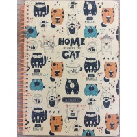 Блокнот пруж. А5 80арк. кліт. №9598/БК041/07/Мандарин/(60)