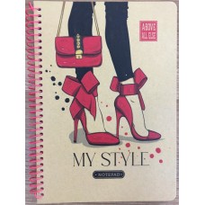 Блокнот пруж. А5 80арк. кліт. №9599/БК041/08/Мандарин/(60)